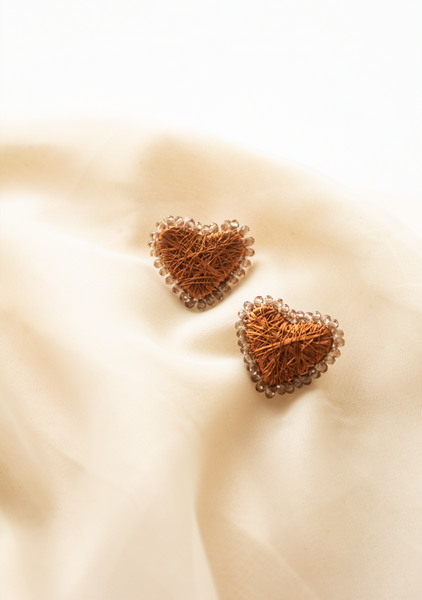 Small Copper Heart Earrings – Lula Mena