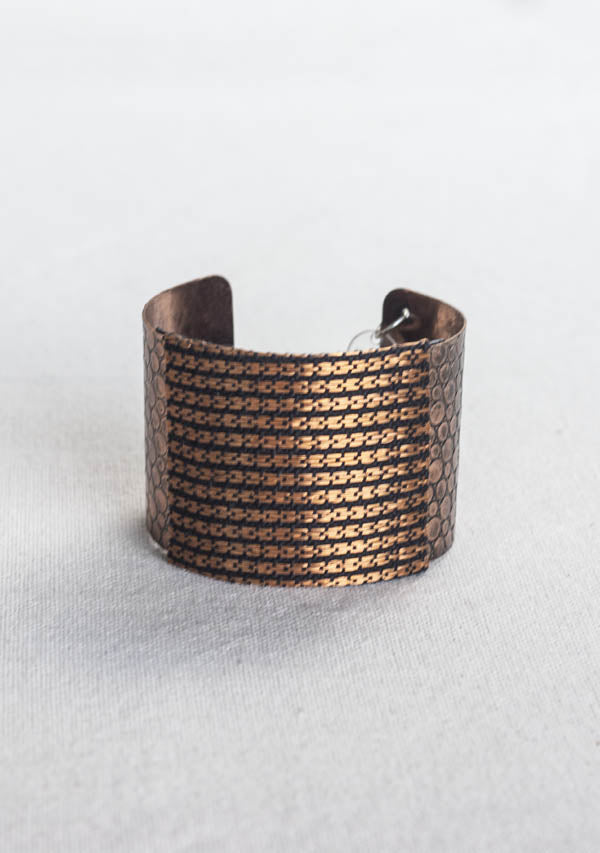Black Pattern Copper Bracelet Lula Mena