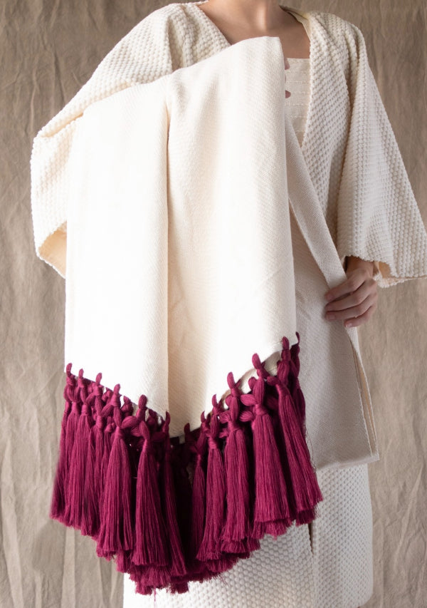 Macrame Burgundy Cotton Trow Lula Mena