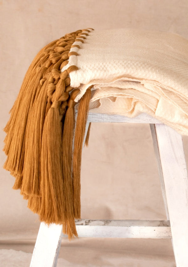 Macrame Copper Cotton Throw Lula Mena