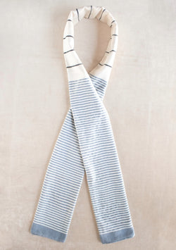 Handwoven Gray Striped Scarf Lula Mena