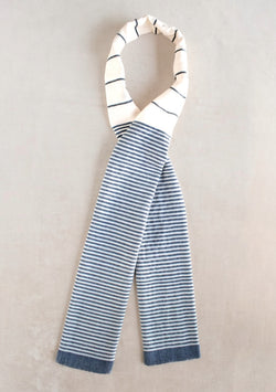 Handwoven Blue Striped Scarf Lula Mena