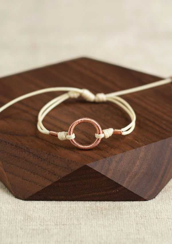 Beige Copper Circle Bracelet Lula Mena