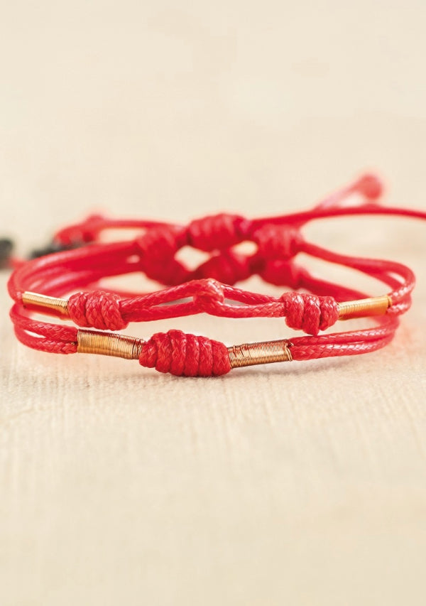 Set of Red & Copper Bracelets Lula Mena