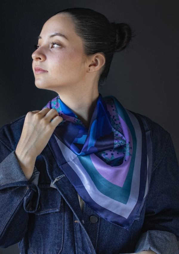 Handwoven El Salvador's Wings Silk Scarf Lula Mena