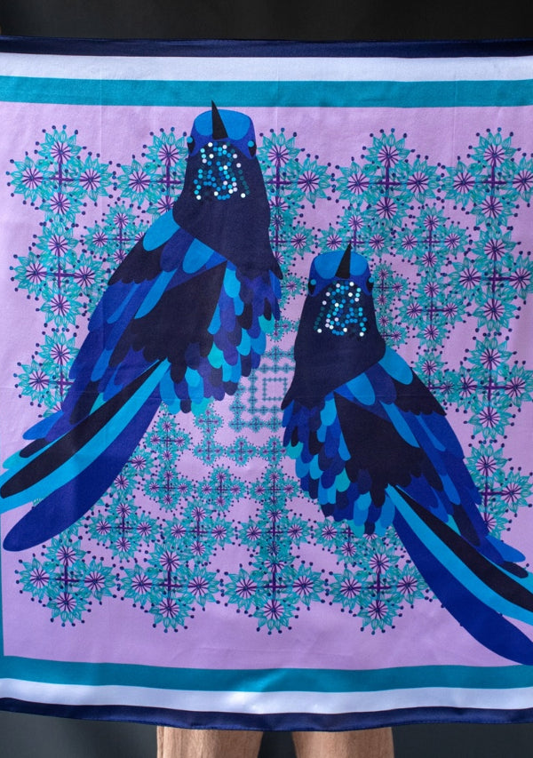 Handwoven El Salvador's Wings Silk Scarf Lula Mena