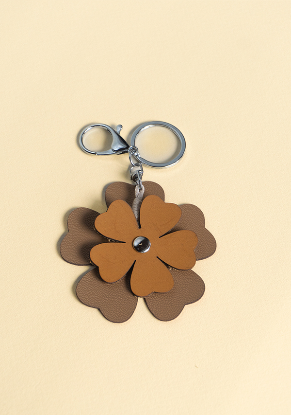 Llavero Flora - Beige y Marrón Claro Lula Mena