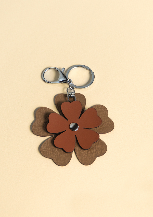 Llavero Florecer café y terracota Lula Mena