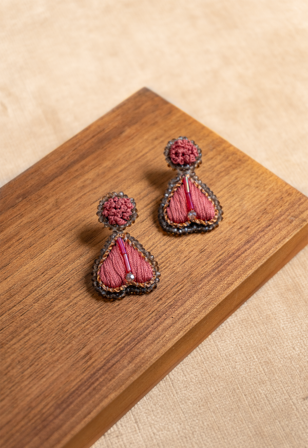 Red Pink Clover Heart Drops (Copy) Lula Mena