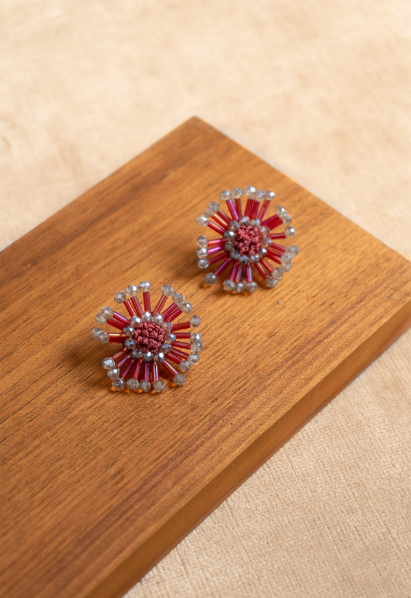 Red Pink Clover Glow Studs (Copy) Lula Mena