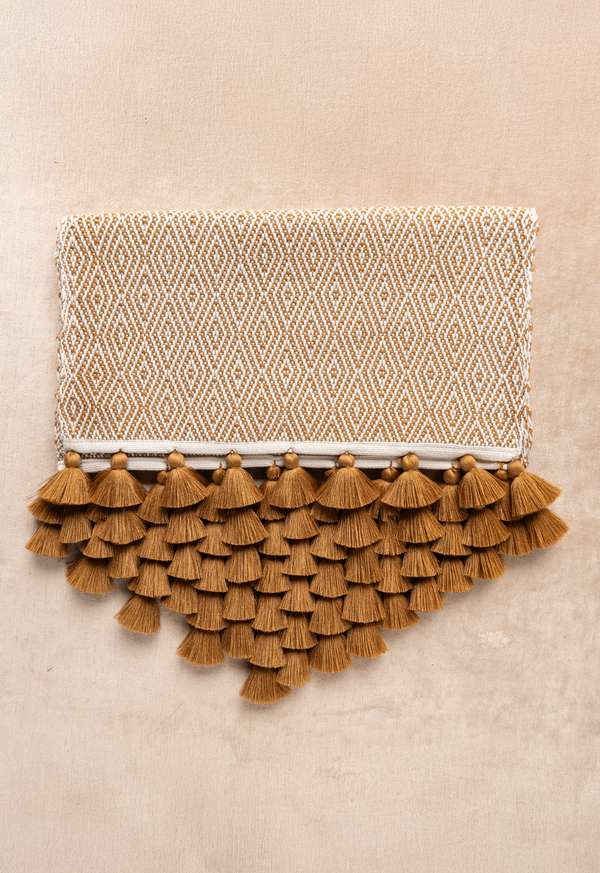 Handwoven Oval Copper Table Runner Lula Mena