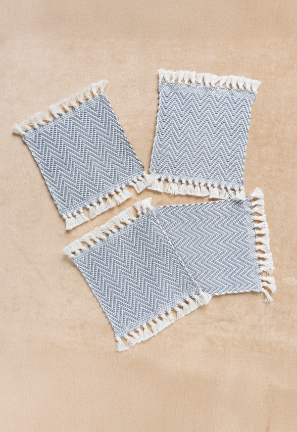 Handwoven Arrow Gray Coasters (set of four) Lula Mena