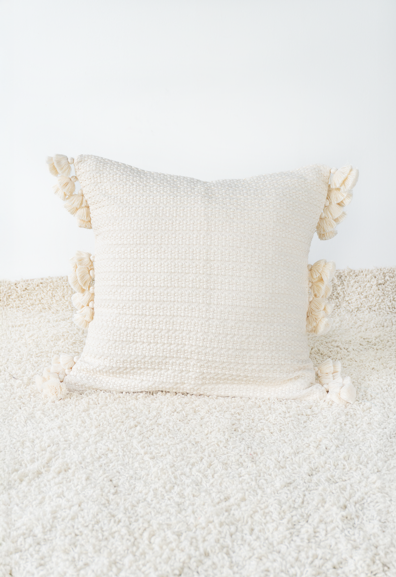 Handwoven White Point Pillow (Copy) Lula Mena