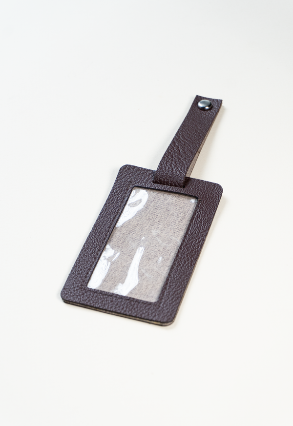 Identificador de maleta café oscuro Lula Mena