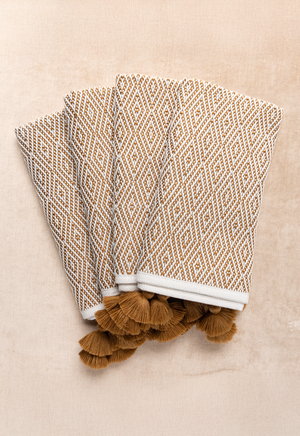 Handwoven Oval Copper Placemats (set of four) Lula Mena