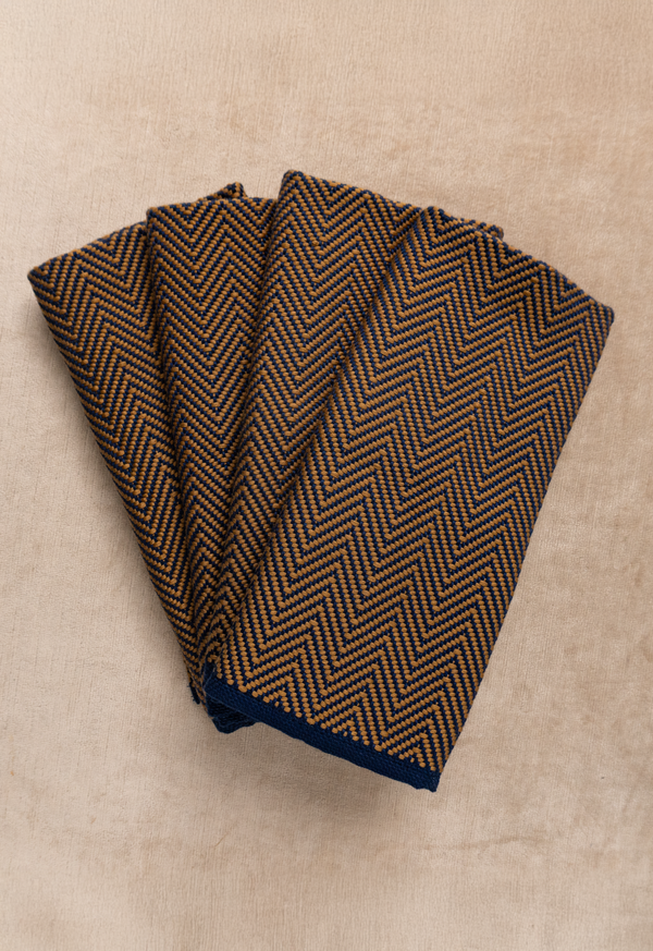 Handwoven Arrow Copper and Blue Placemats (set of four) Lula Mena