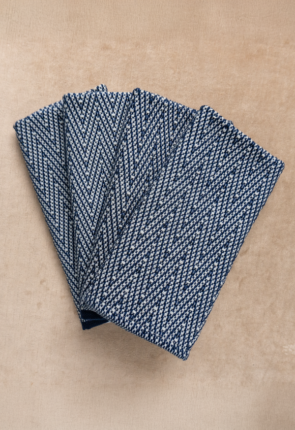Handwoven Arrow Blue Placemats (set of four) Lula Mena