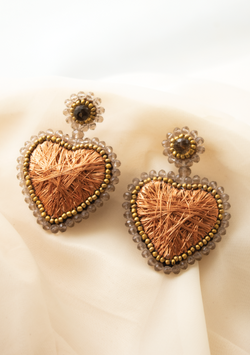 Copper Heart Earrings Lula Mena