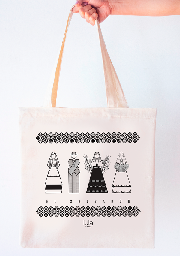 Salvadoran Heritage Tote: Black Lula Mena