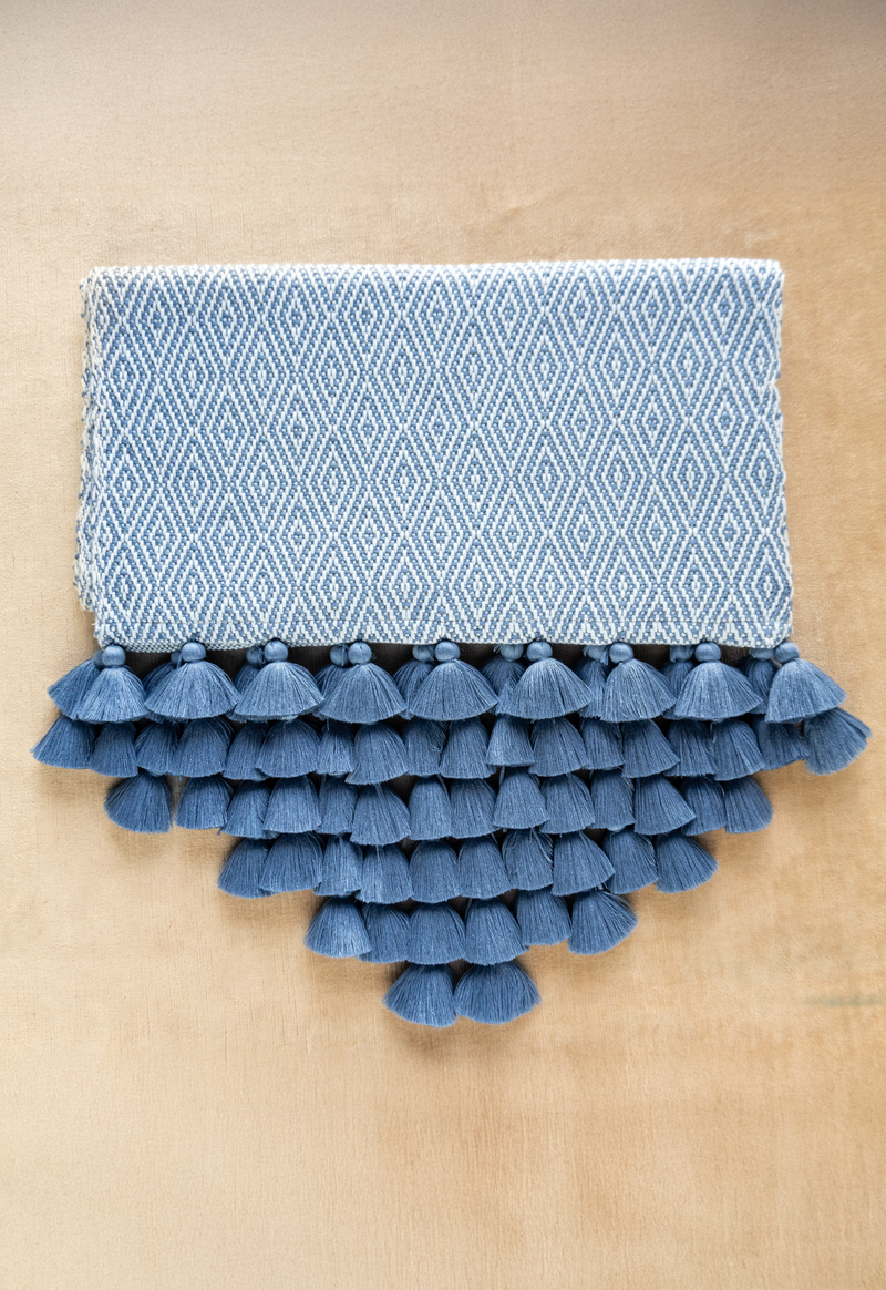 Handwoven Oval Dark Gray Table Runner Lula Mena