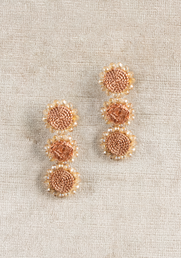 Three Suns Copper Earrings Lula Mena
