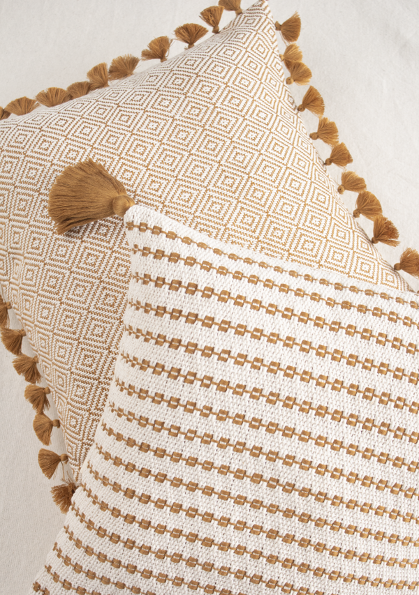 Handwoven Cadena Copper Pillow Lula Mena