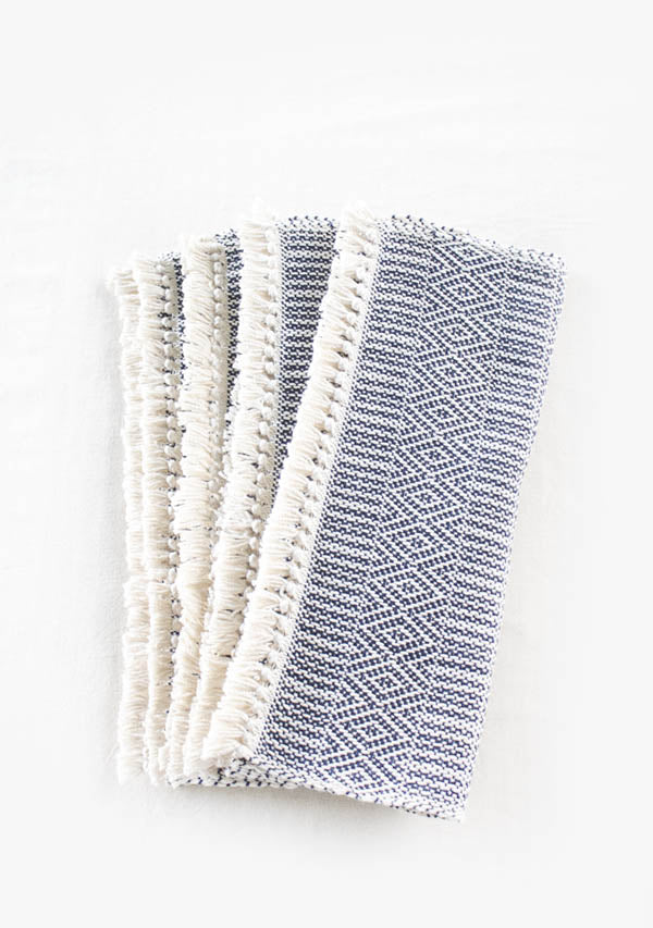 Handwoven Blue Oval Placemats (Set of 4) Lula Mena