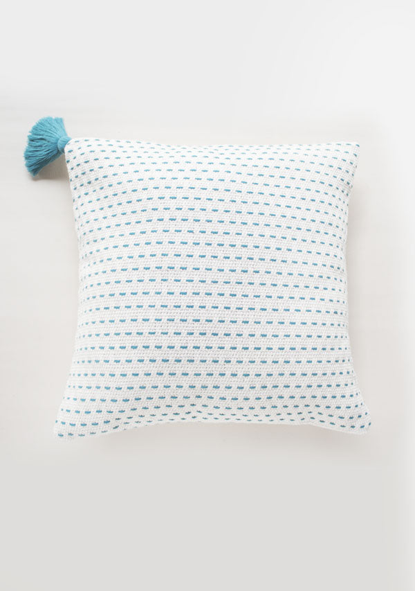 Handwoven Turquoise Point Pillow Lula Mena