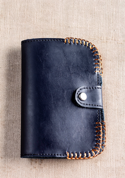 Leather Passport Holder with Copper Endings Lula Mena