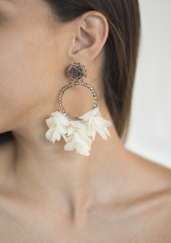 Sea Flowers & Crystal Earrings Lula Mena